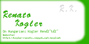 renato kogler business card